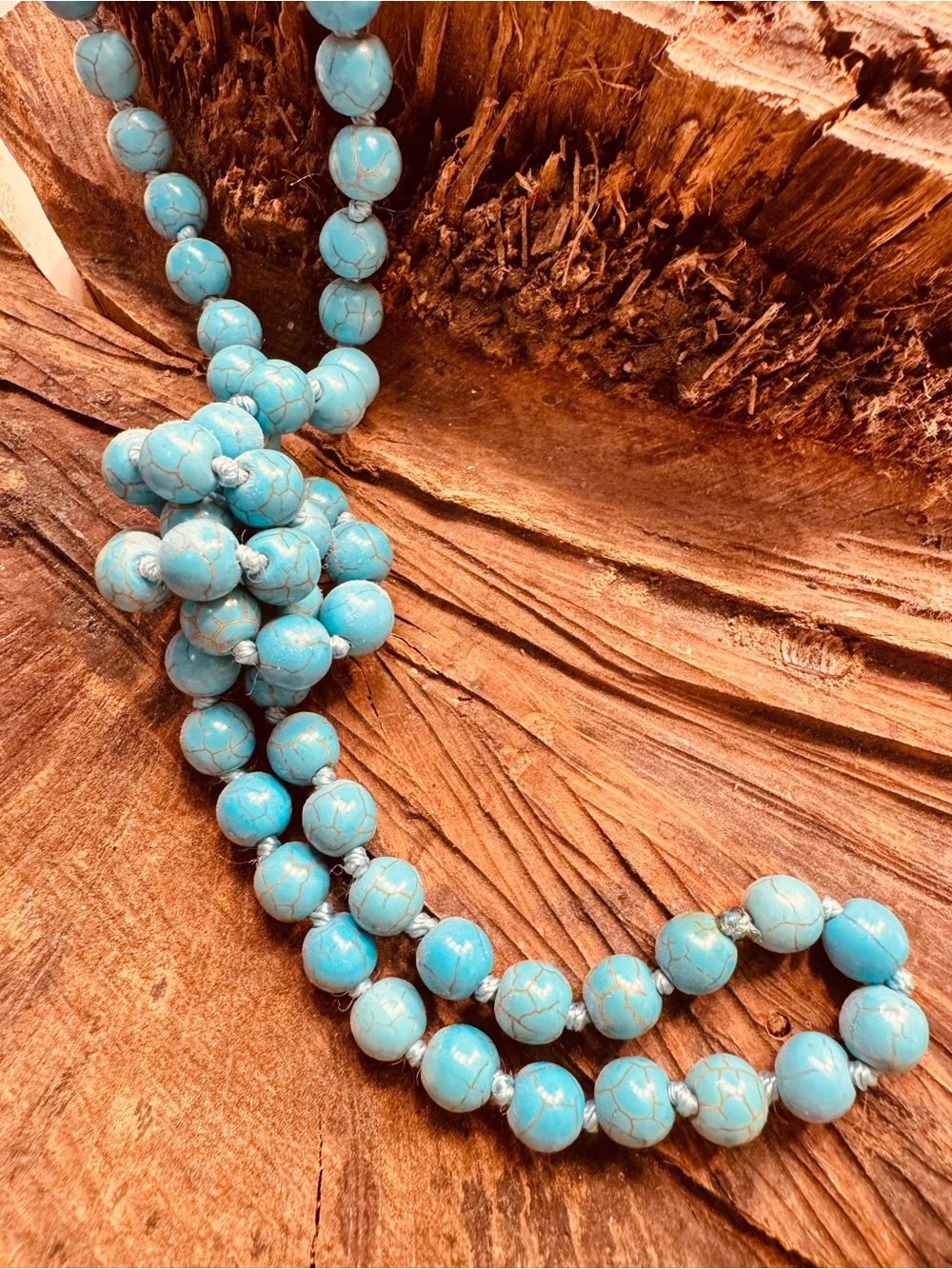 Turquoise Beaded 24” Necklace - Women Jewelry